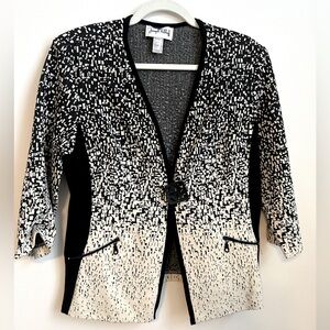 Joseph Ribkoff Black and Cream Blazer